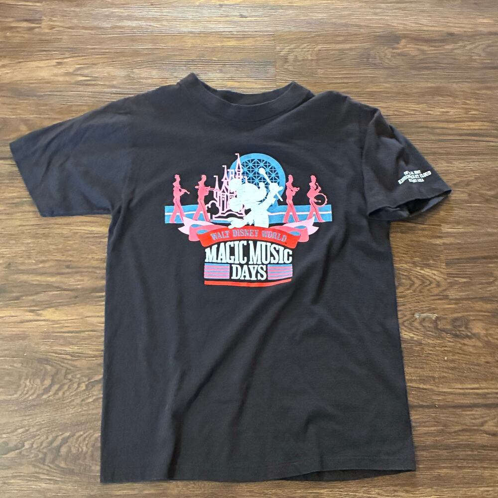 Vintage Walt Disney World Magic Music Days T-Shirt XL Black Champion USA